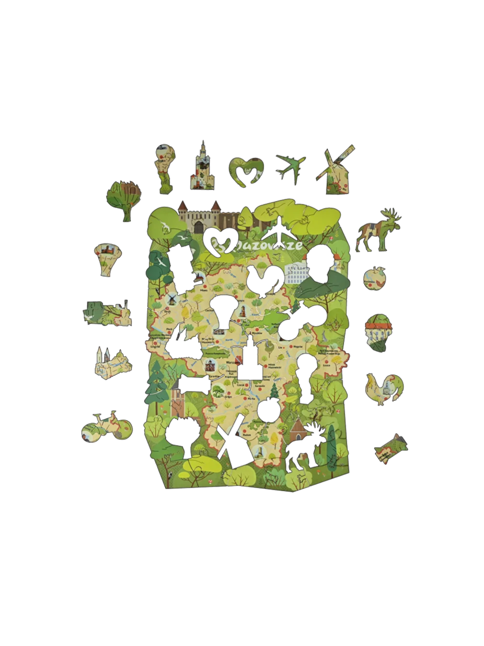 Dřevěné puzzle A4