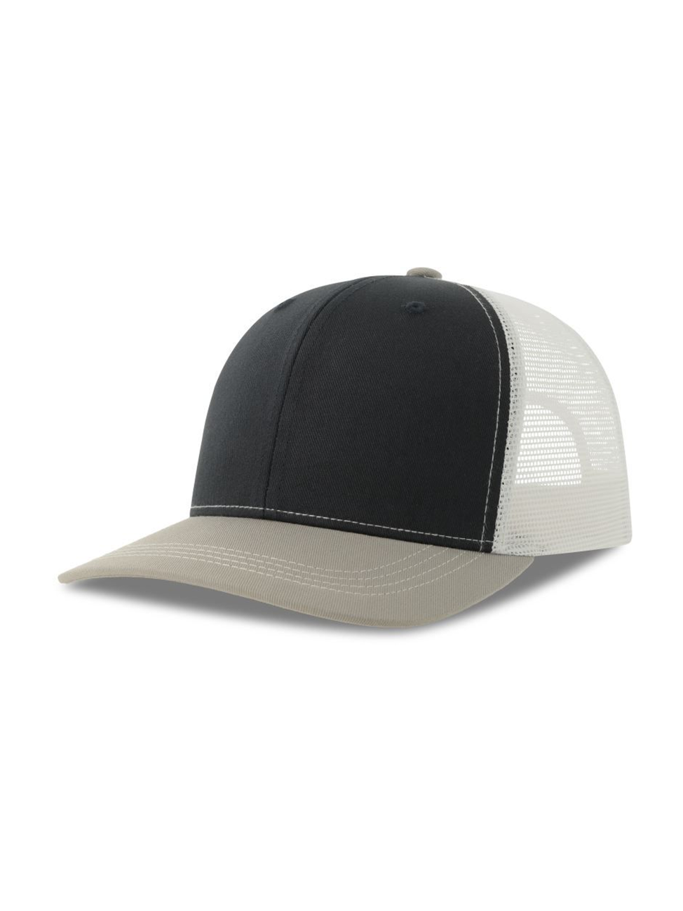 Black/grey melange/white